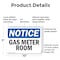 Signmission Gas Meter Room, 10 in W x Rectangle, Plastic OS-2PACK-NS-P-710-L-13012 - alternate 8